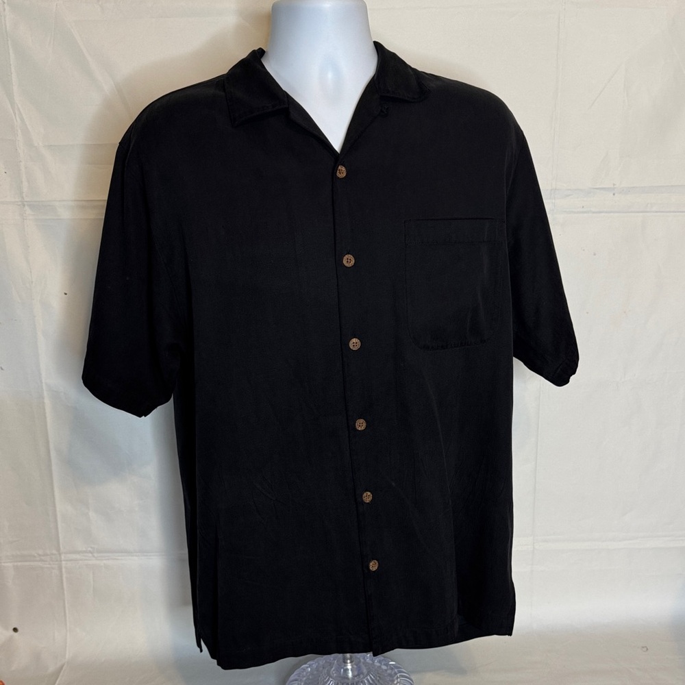 Tommy Bahama Black Casual Button Down Shirt Men Size Small